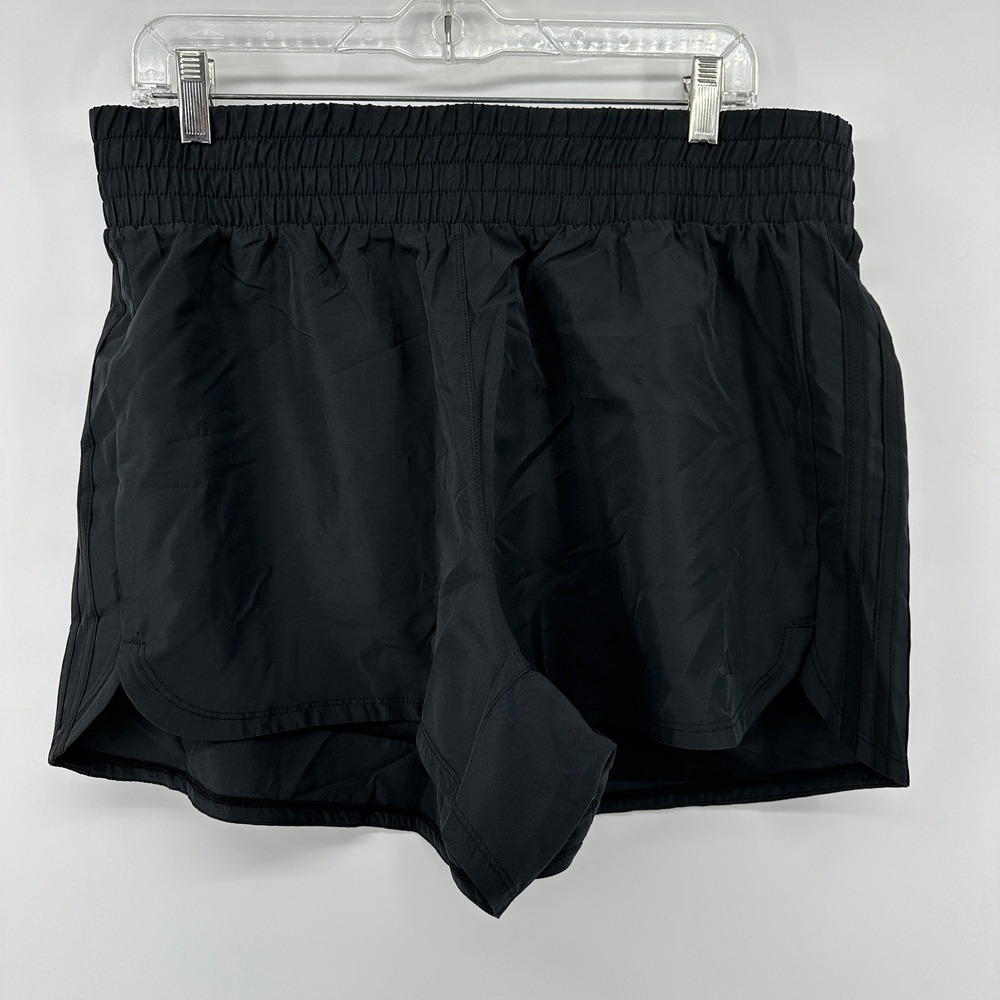 Adidas Pacer Woven High Rise Training Shorts Black Women XL IS2178 3 Inch Inseam